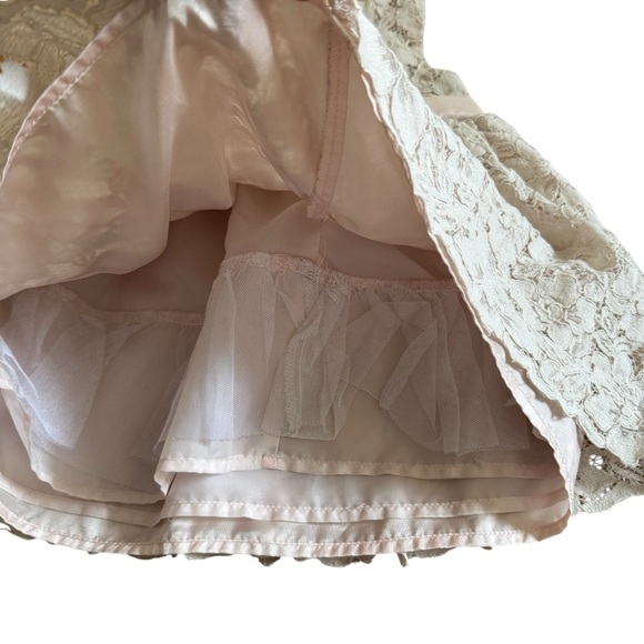 Zunie Lace Pale Pink Dress Toddler Girl Size 3 Sleeveless - Picture 6 of 8